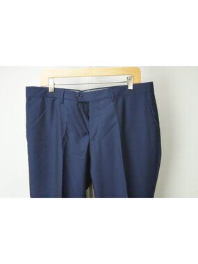 Tagliatore S110s Wool Solid Blue Dress Pant 52 EU BRAND NEW